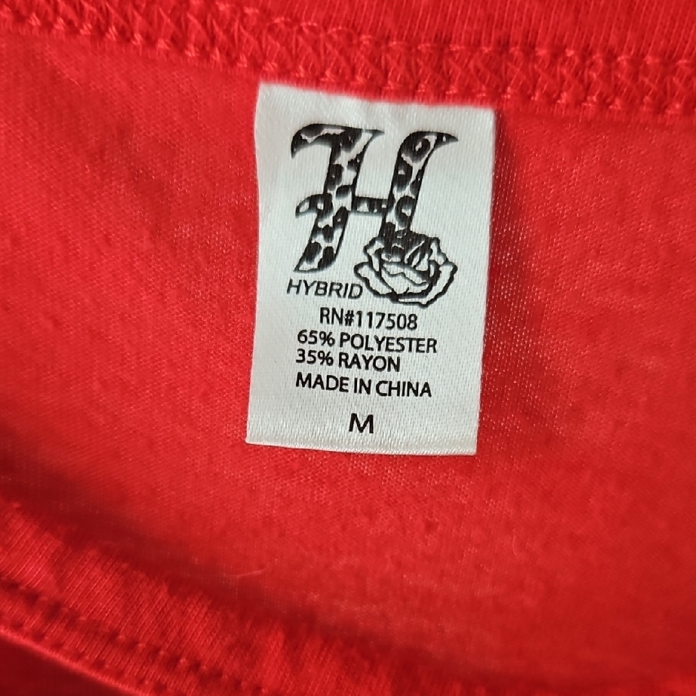 Hybrid Apparel Vibrant Red Graphic Muscle‎ Tee - Picture 4 of 6